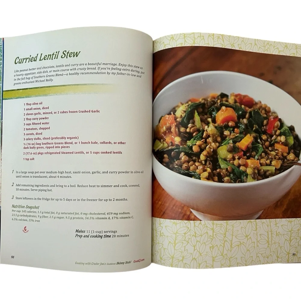 Trader Joe's Cookbook Skinny Dish Hardcover